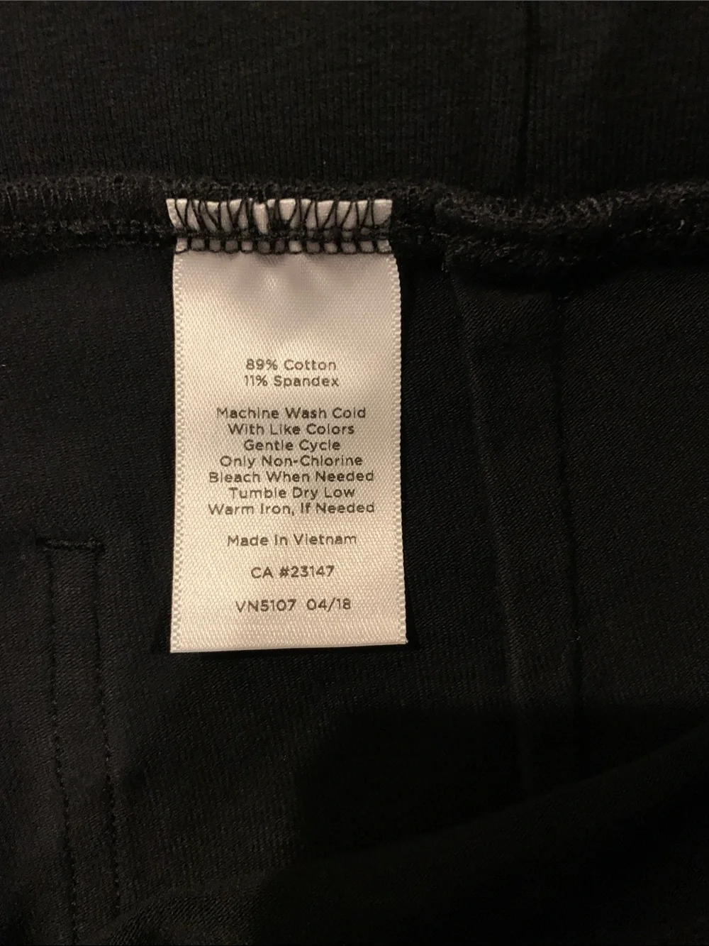 Talbots Black Straight-Leg Activewear Pants. Size P​